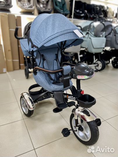 Детский трехколесный велосипед коляска