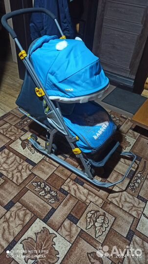 Детские санки коляска nika 7 2