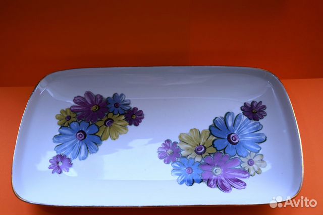 Блюдо продолговатое weisswasser фарфор Германия