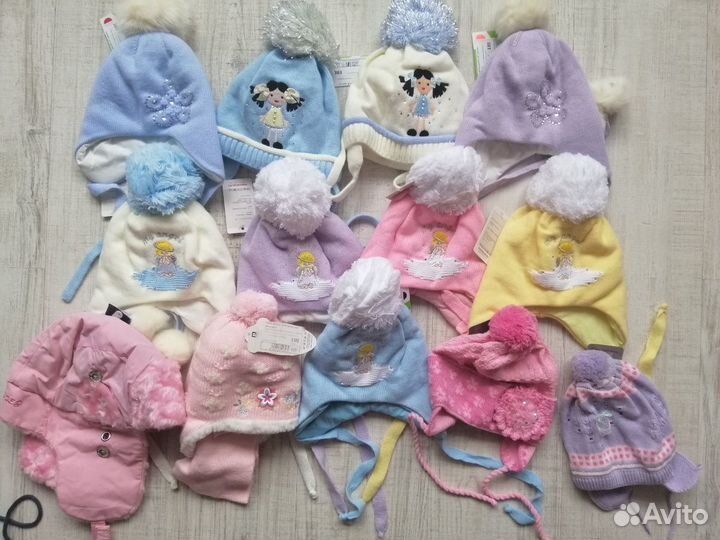 Шапки новые для девочек и мальчиков