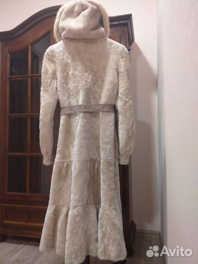 Оригинальная шуба из цигейки