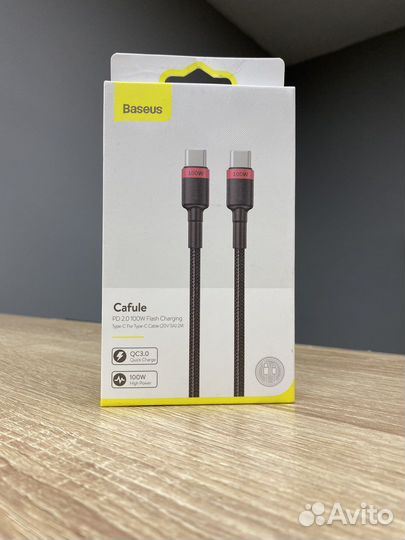 Кабель type c type c baseus 100w 2метра