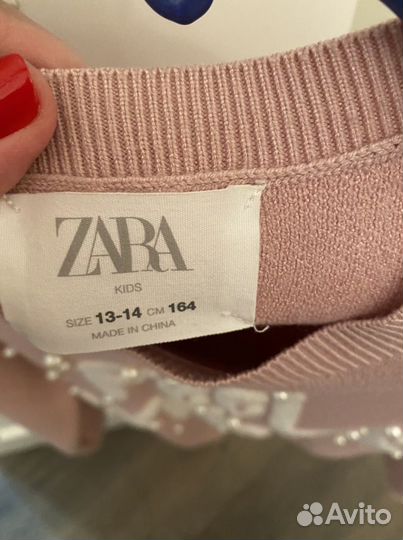 Свитер zara розовый