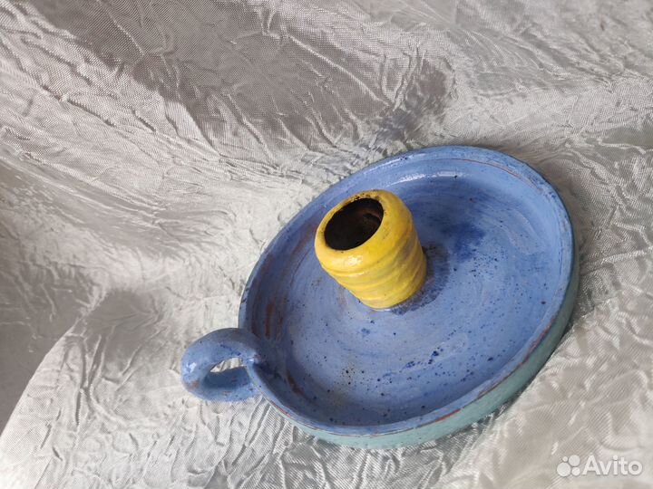 Подсвечник глиняный ручная работа