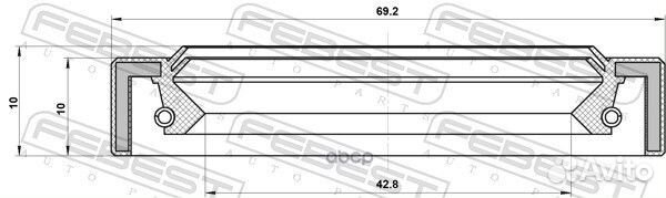 Сальник 95IAS44691010X Febest