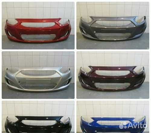 Бампер передний на Hyundai Solaris 2010-2014