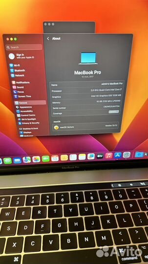 Apple macbook pro 15-inch, 2017