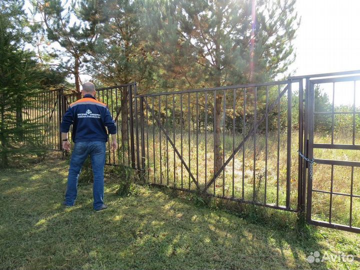 Забор из евроштакетника 10 соток под ключ