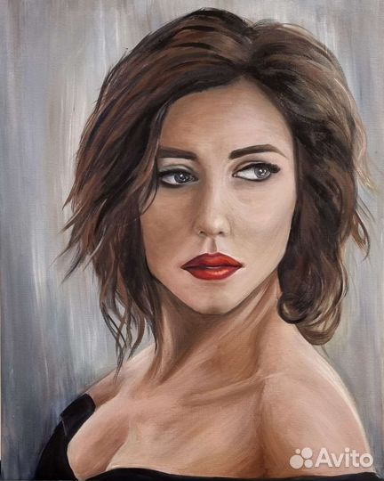 Портрет маслом по фото картина на заказ
