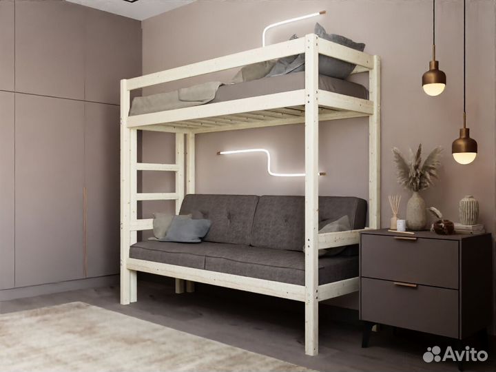 Кровать чердак с диваном для детей
