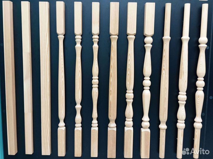 Балясины, Ступеньки,Перила, Тетива из дерева