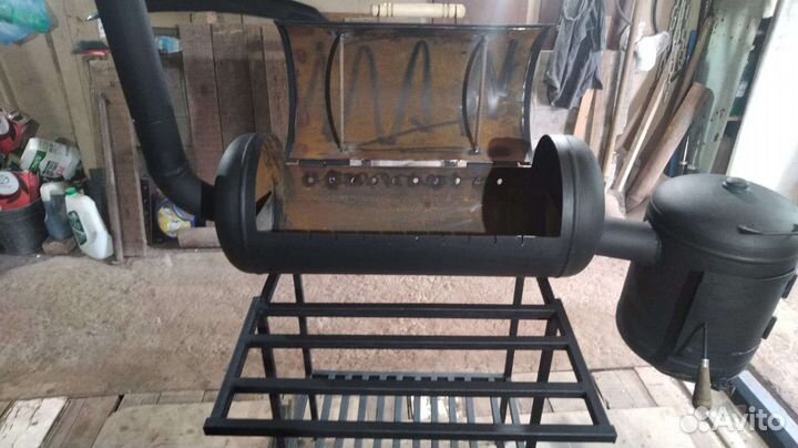 Мангал с печью под казан