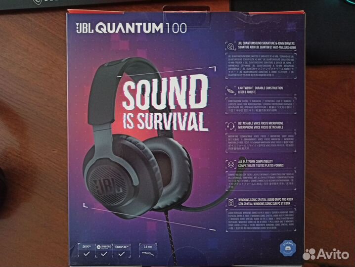 Игровые наушники JBL Quantum 100