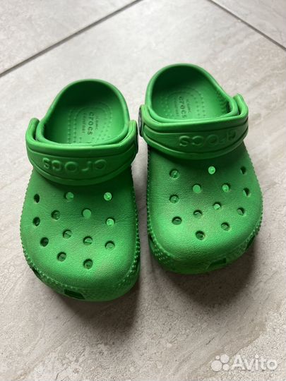 Crocs c7 сабо зеленые