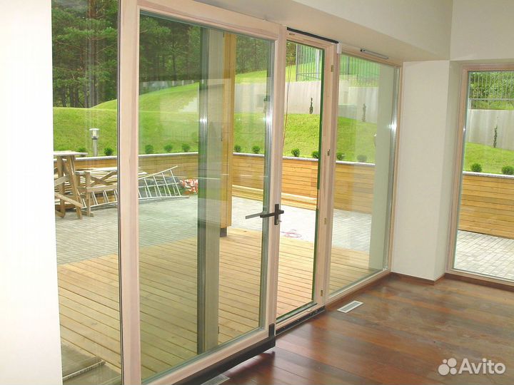 Алюминиевые раздвижные двери для беседки