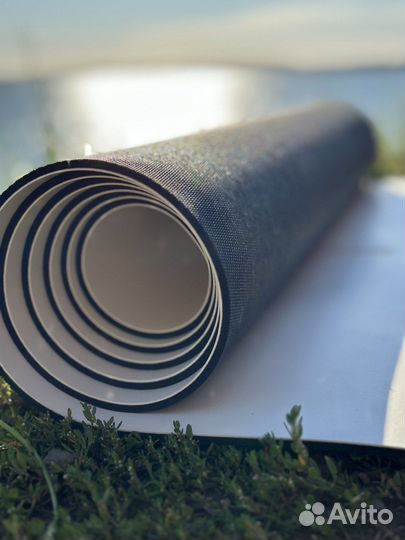 Коврик для йоги каучук белый