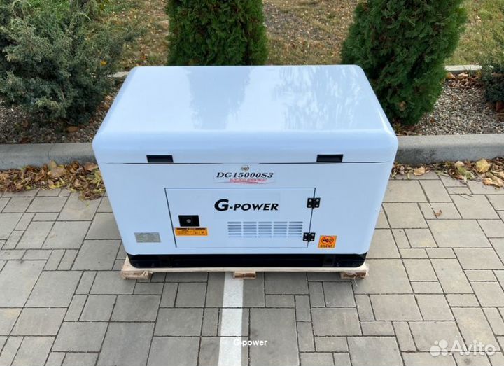 Генератор дизельный 13 kW G-power DG15000SE3 трехф