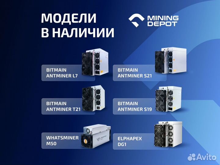 Asic Antminer T21 190th гтд РФ