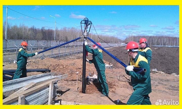 Установим фундамент на винтовых сваях