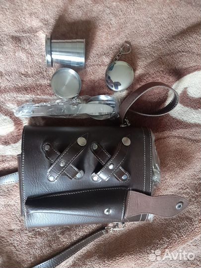 Подарочный набор для мужчин, фляжка с рюмками