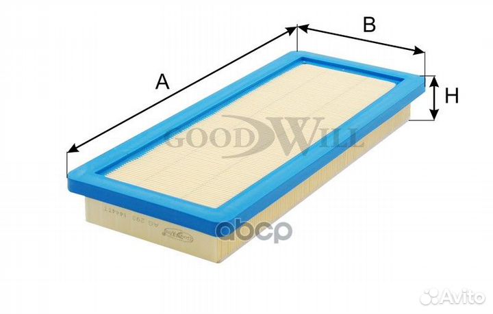 Фильтр воздушный GoodWill 1863