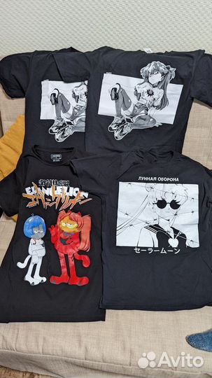 Футболки crunch (Аска, Лунная Оборона, Гарфилд)