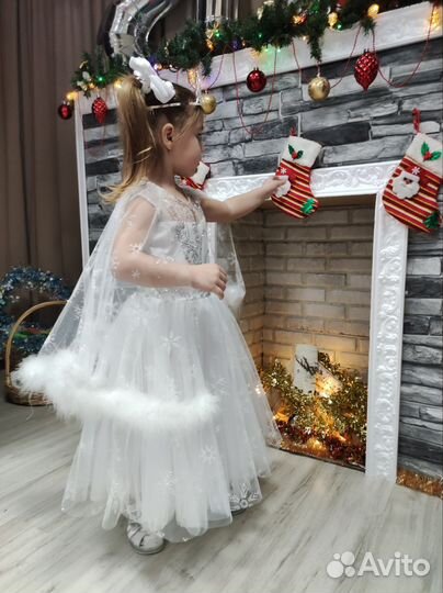 Платье снежинки 104 - 110 новое