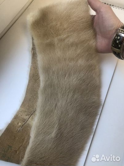 Воротник норковый песочного цвета