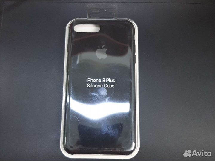 Силиконовый чехол на iPhone 7/8 plus чёрный