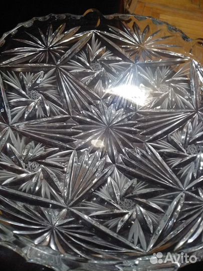 Ваза блюдо для фруктов 28 см хрусталь