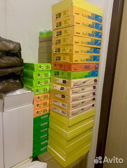 Бумага А4 и А3 цветная офисная яркая