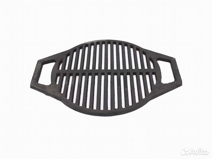 Чугунная решетка-гриль круглая диаметром 335 мм