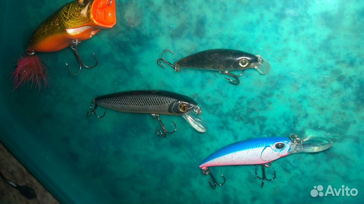 Воблеры набор рыбалка (Pontoon21 Rapala Columbia+)