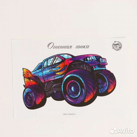 Пазлы деревянные фигурные Машинка