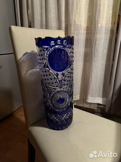 Ваза для цветов хрустальная большая