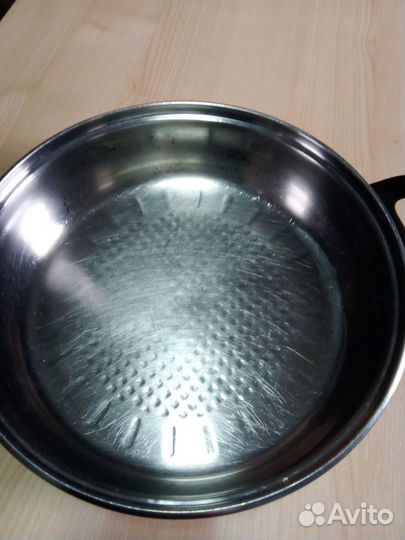 Сковорода - сотейник из нержавейки С крышкой