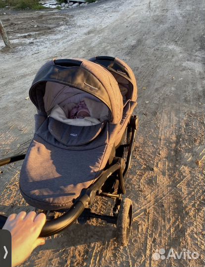 Коляска для двойни 2В1 bebetto 42 сomfort