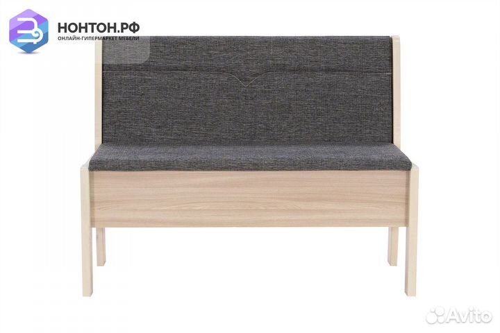 Кухонный диван Этюд серый / выбеленная береза