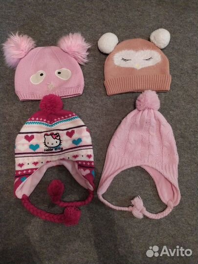 Шапки и шлемы для девочки на 2-3 года