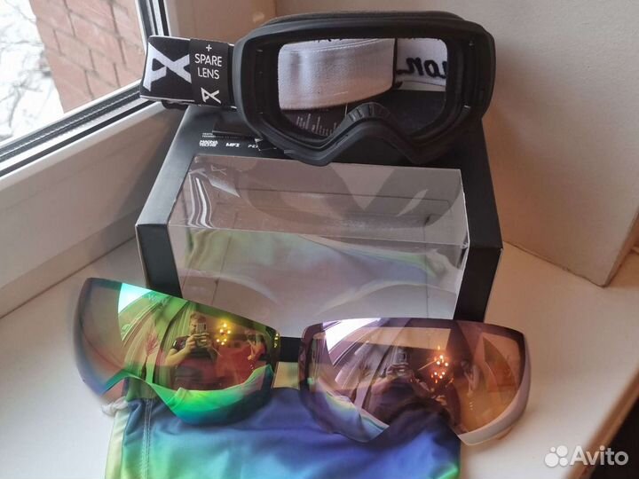 Горнолыжная маска anon wm1 w/spr black/prcv