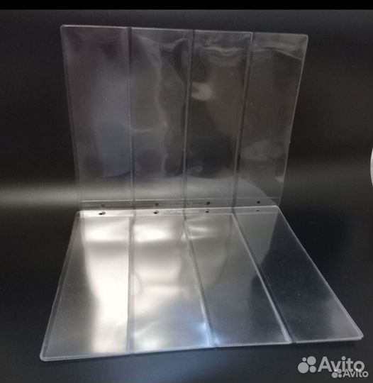 Листы для купюр на 4 банкноты в кляссер съемные