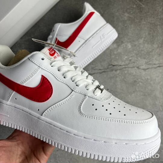 Кроссовки Nike Air Force 1 White Red (36-45)