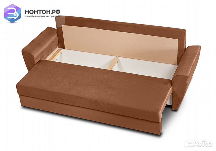 Диван еврокнижка Амстердам темно-коричневый