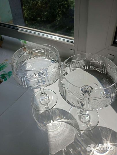 Креманки (шампанки) хрустальные Югославия
