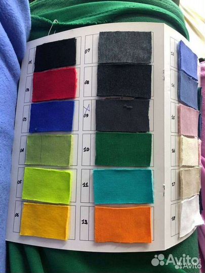 Ткань (футер, кулирка, кашкорсе)