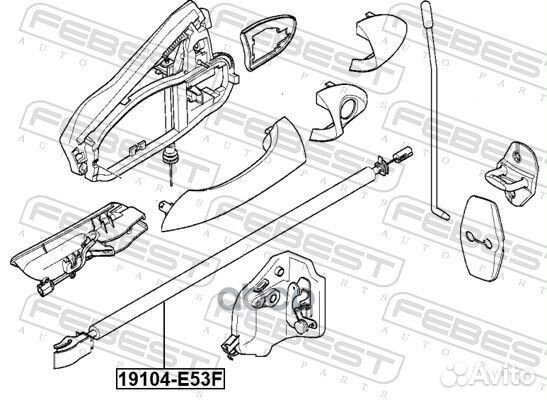 Трос ручки двери передней BMW E53 19104E53F Fe