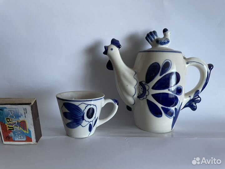Чайник и кружка гжель СССР