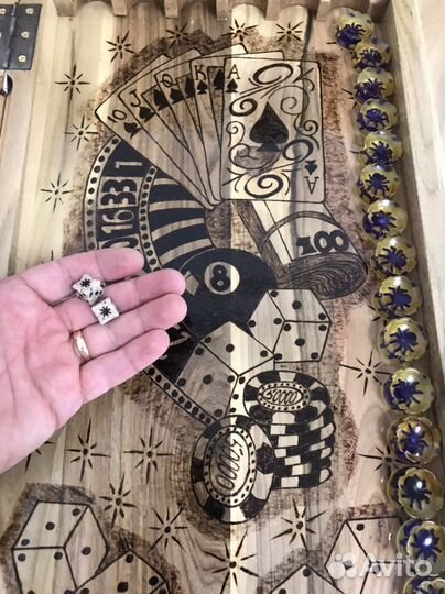 Нарды ручной работы из ореха новые