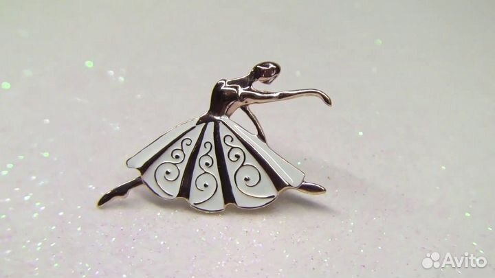 Брошь Балерина посеребрение Красная Пресня Россия