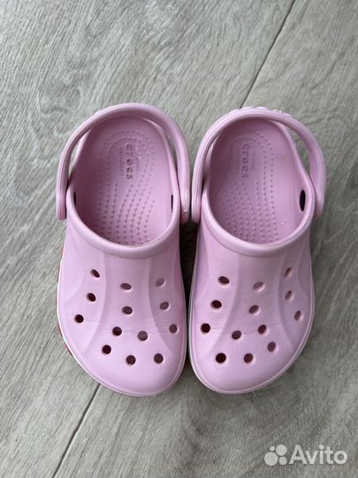 Crocs детские розовые размер 25-26